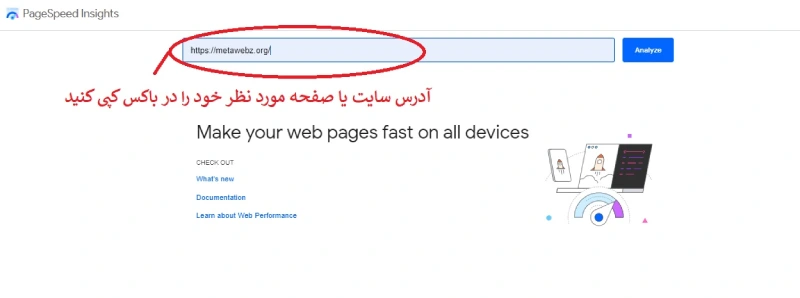 روش استفاده از PageSpeed Insights