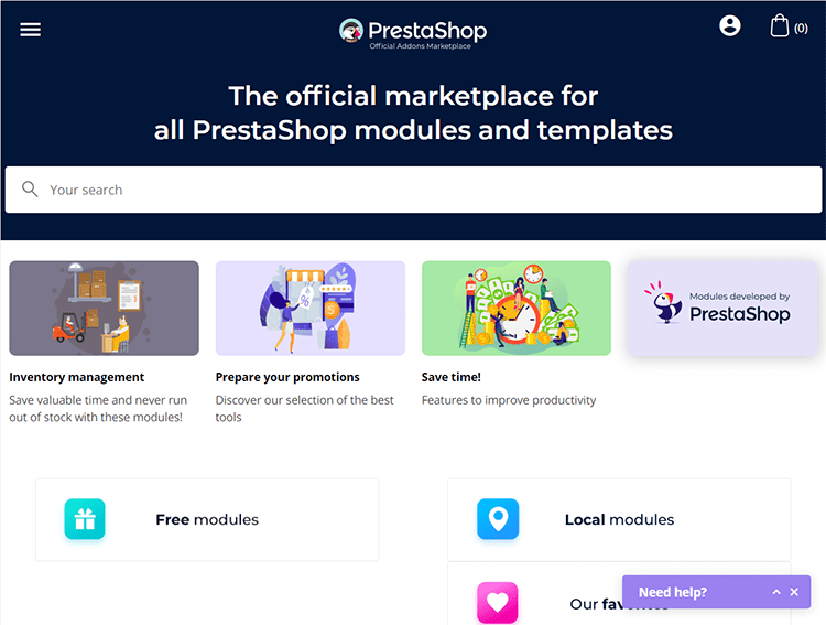 بازار Prestashop